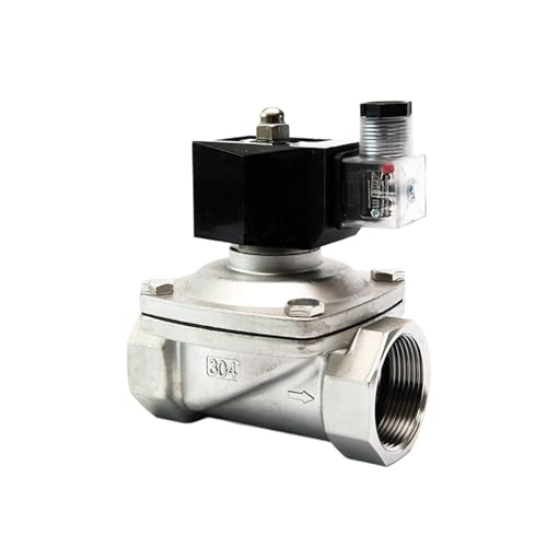 Electroválvula Válvula solenoide de acero inoxidable Serie 2W Válvula solenoide normalmente cerrada de 1-1/2' Válvula de interruptor de control de tubería Válvula de agua(BSP_240VAC)