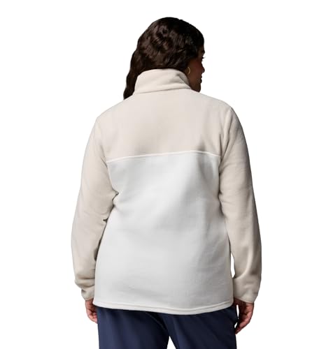 Image of Columbia Womens Benton Springs Half Snap II Pull Over Fleece Jacket, Dark Stone /Canoe /Vintage Blue, 3X