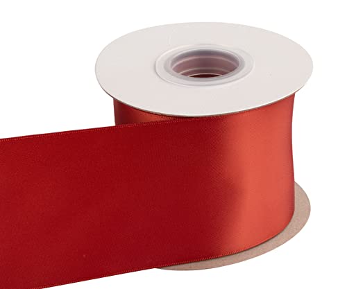 Double Faced Satin Ribbon, 75mm X 22M, Solid Polyester Craft Ribbon, Perfect for Gift Wrapping Crafts - Image 2