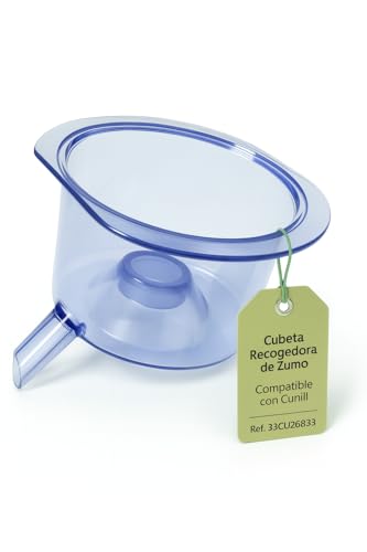 CubetasGastronorm ® Cubeta Recogedora De Salida Zumo Plástico Alimentario Repuesto Profesional Referencia 33CU26833 Para Exprimidor De Hostelería Azul Translúcido Antiderrames Compatible Con Canales