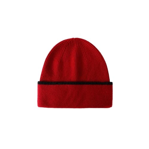 Bonnet en cachemire mixte tricoté chaud et polyvalent pour automne hiver