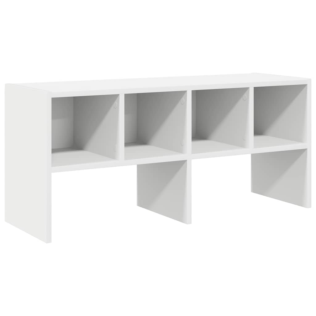 Scarpiera impilabile bianca 89,5x30x40 cm Scaffale in legno