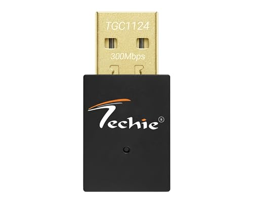 Image of Techie USB WiFi Adapter 300Mbps Wireless Dongle for PC TV Box Laptop