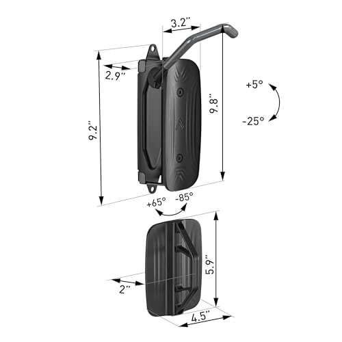 monTEK-Swivel-Bike-Wall-Mount-Vertical-Bike-Rack-for-Garage-4-Pack-Grey-Space-saving-bike-hanger-with-150-swivel-holds-66-lb-each-fits-tires-up-to-354-in-wide-with-a-rim-safe-hook-and-tire-stop