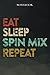 Spin MIx Boyfriend Gifts from Girlfriend - Eat Sleep Spin MIx Repeat: Funny Gift Idea for Year Anniversary, Valentines Day, Cute Presents, 1, Birthday - Lined Journal Notebook Planner,Budget