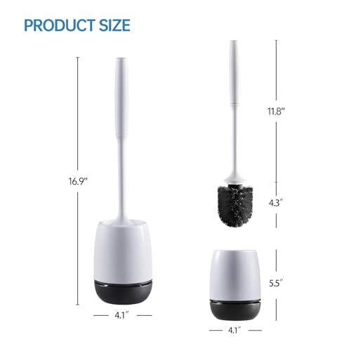 Brosse WC outil de nettoyage profond avec support ventilé mural