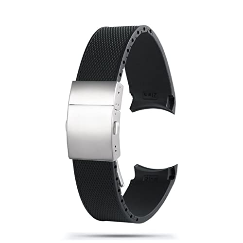 Bracelet montre caoutchouc 21mm XMKT noir étanche compatible Longines L3.742