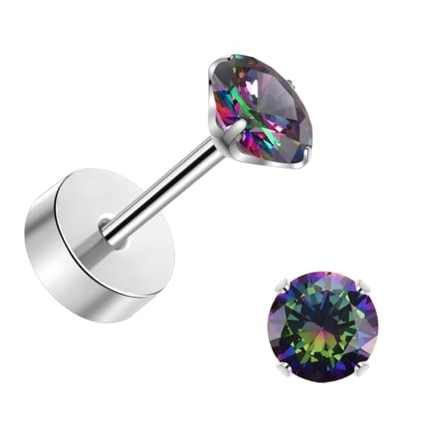 医療用 純チタン ピアス つけっぱなし用 セカンド ファーストピアス メンズ レディース 3mm 最高級AAAAAジルコニア CZ 軸太0.8mm(20g 人気 金属アレルギー対応 ピアス バーベル ピアス キャッチ 平たい 落ちない 軟骨 シンプル 小さ