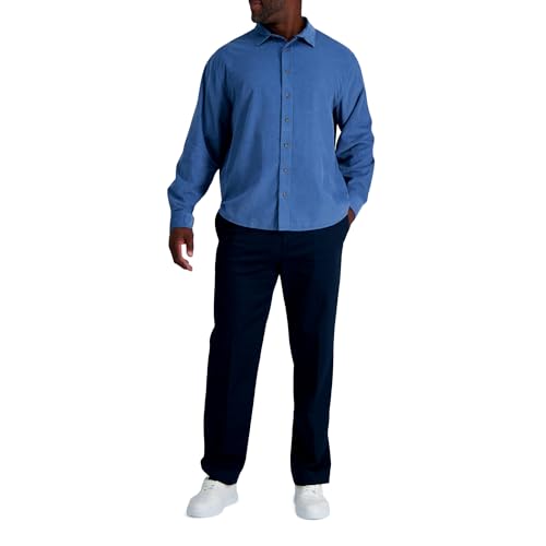 Haggar Mens Long Sleeve Casual Corduroy Button Down Shirt3