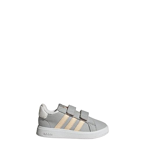 adidas Infant Boys Grand Court Thumper Slip On Sneakers Shoes Casual - Grey