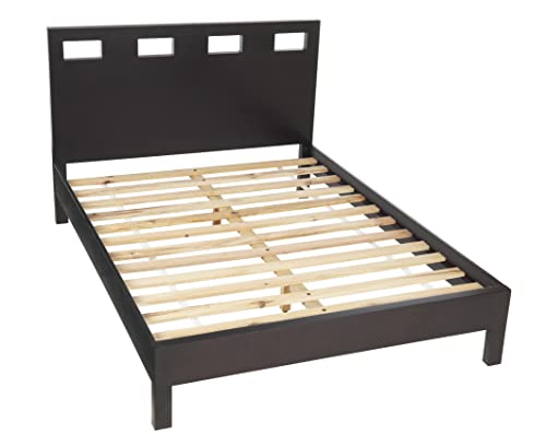 Modus Furniture Solid-Wood Bed, Queen, Riva - Espresso #TOP4