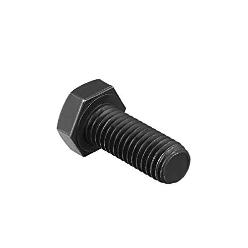 Image of uxcell M12x30mm Hex Head Left Hand Screw Bolts Fastener Carbon Steel Black 2pcs