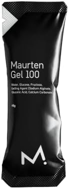 MAURTEN Gel 100 Energy Gel - 12-Pack of 40g - 25g Carbohydrates per Serving - Stomach-Friendly Patented hydrogel Technology for Cycling and Running - Natural & Free of Color or preservatives