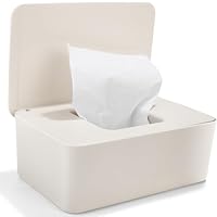 Feuchttücher Box, Box für Feuchttücher mit Deckel, Box für Feuchtes Toilettenpapier, Baby Feuchttücher Box Beige, Feuchtes Toilettenpapier Box, Feuchtpapierbox für Draussen, Zuhause und Büro