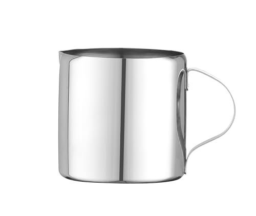 HENDI Jarra de crema/leche, capacidad de 250 ml, cremera, contenedor vertedor dispensador para crema, natas, leche, ⌀70x(H)70mm, acero inoxidable