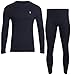 Produktbild U.S. Polo Assn. Herren Thermounterwäsche Set - Base Layer Langarm Waffel T-Shirt und Long John Pants, Marineblau, Large