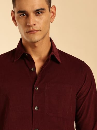 Image of Thomas Scott Men's Cotton Slim Fit Premium Corduroy Casual Shirt