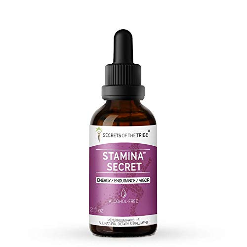 Stamina Secret Alcohol-Free Extract, Tincture, Glycerite Maca, Schisandra, Eleuthero Siberian Ginseng, Gotu Kola, Barrenwort - Horny Goat Weed, Rhodiola. Energy Endurance Vigor (2 fi oz)