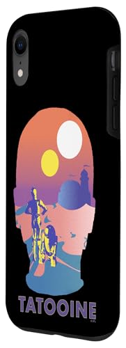 Coque iPhone XR Star Wars Tatooine C-3PO et silhouette - 2