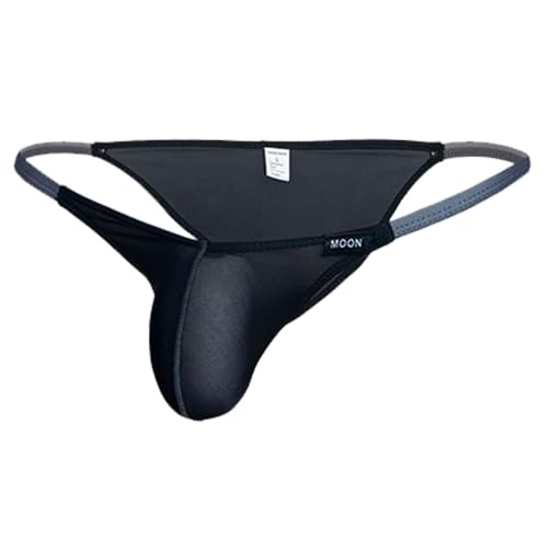 Men's Sexy Low-rise Color Clash Triangle Panties Semi-transparent Ice Silk Breathable Bikini Underwear4