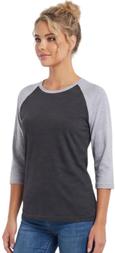 Image of ToBeInStyle Women's Classic Two Color Cotton Baseball T-Shirts