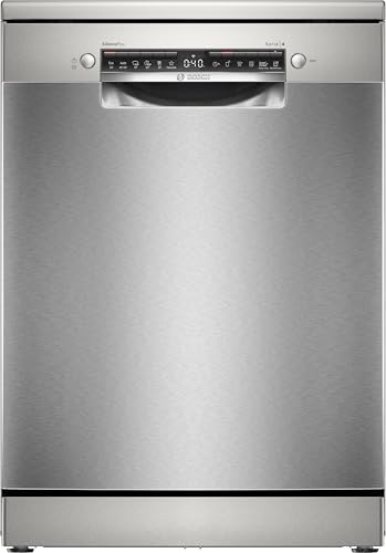 Bosch SMS4ECI28E Serie 4, lavavajillas independiente, Home Connect, diagnóstico a distancia, asistente al lavado, Green Collection, acero, 60 cm