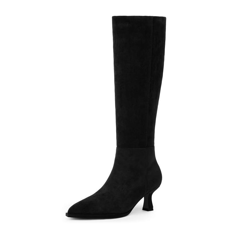 Image of Modatope Knee High Boots for Women Kitten Heel Boots