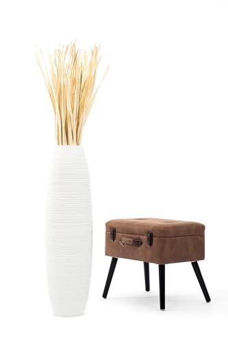 Image of Leewadee Large Floor Vase 34 inches Mango Wood for Pampas Grass, Dried Flowers