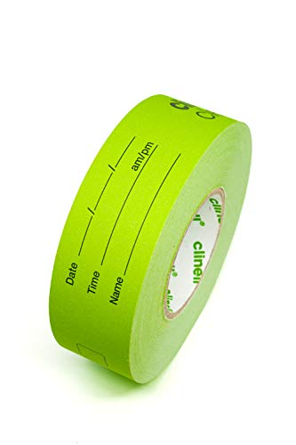 Clinell-Indikatorband - Hygieneverfahren-Indikatorband, kein klebriger Rückstand - Grünes Ich bin sauber -Band - 100 m Rolle