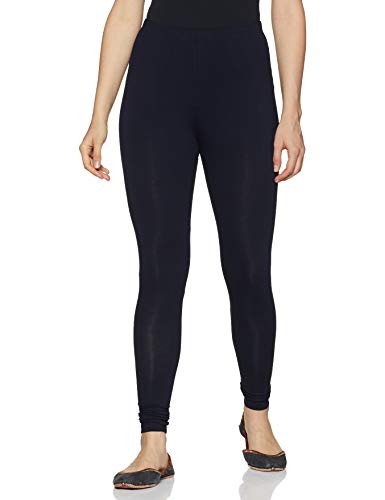 Rupa Softline 4D Cotton Stretch Comfort Ankle Leggings for Women,All-Purpose Fashion for Western, Ethnic, Sporty, and Casual Wear - Ankle-Length, Solid Color, Pack of 1 Midnight Blue Deal