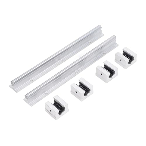 PTATT 2 uds Carril guía 4 Uds Juego de Bloques deslizantes operación Suave y precisa Suministros de Movimiento Lineal for maquinaria de precisión Herramienta de carpintería