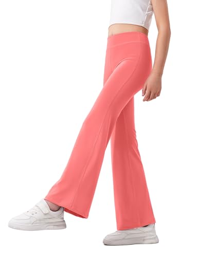 Image of HASMES 3 Pack Girls Flare Leggings Kids Bell Bottom Dance Yoga Pants Activewear