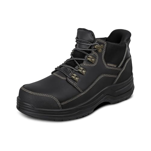 Orthofeet Women's Orthopedic Quartz Hands-Free Waterproof Safety Work Boot, Black, Size 9