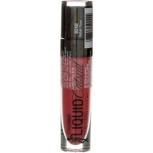 wet n wild Megalast Liquid Catsuit Lipstick, 924B Rebel Rose, 6 Gram (Pack of 3)