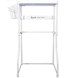 Avanti WDB20Y0W Stacking Rack Laundry Center for Washer and Dryer, with Adjustable Shelf Perfect for Apartments, Homes, Garages, Basements, White