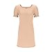 Women's Square Neck Dresses Short Sleeve Casual A Line Swing Smocked Mini Dress Summer Fall Fashion Solid Outfits S-2XL Beige