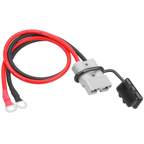 Dongge Batterieanschluss 50A 600V Stecker mit O-Ring-Batterieanschlusskabel 10AWG 50cm Kabel Ladestecker für Gabelstapler Stecker für Anhängerwinden für Wohnwagen Boote Solaranlagen usw