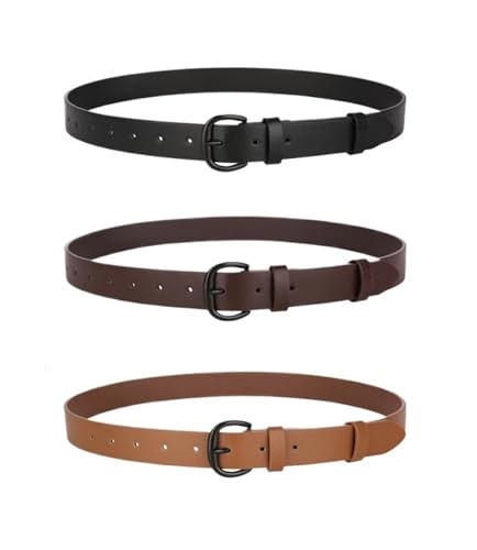 Women's Casual Leather Belt with black Buckle Versatile Waist Accessory for Jeans and Everyday Outfits2