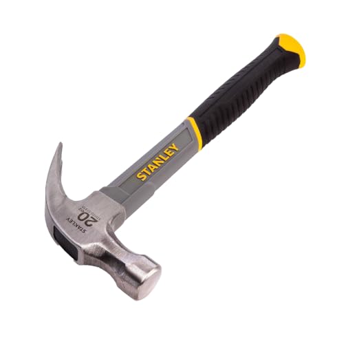 STANLEY 20 Unzen. Gekrümmter Klauen-Fiberglas-Hammer, Hochkohlenstoffstahl, Vibrationsdämpfung, Ergonomischer Anti-Rutsch-Griff, 570g… – Ansicht 4