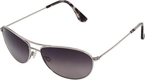 Maui Jim unisex adult Baby Beach Sunglasses Silver/Neutral Grey Polarized 7 US
