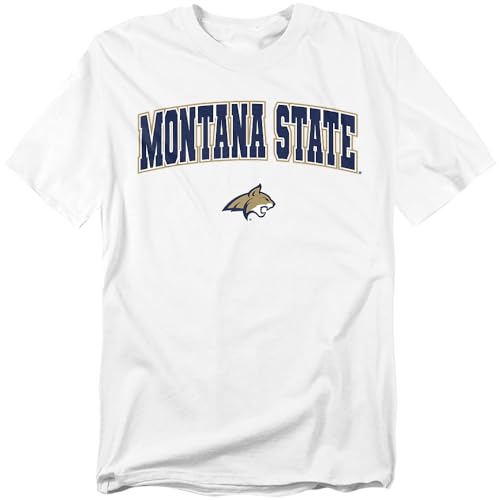 LOGOVISION Montana State University Arch Logo Secondary Unisex Adult T Shirt White Large