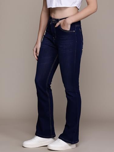 Image of Nifty Women's Denim Stretchable High Waist Bootcut Jeans