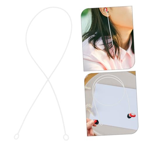 WOONEKY 2Pcs Silicona Cordón Anti-pérdida para Auriculares miniatura 3