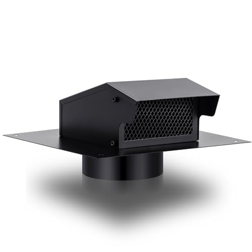 image for Rossesay Roof Vent Cap with Damper Removable Screen and Bottom Extensi