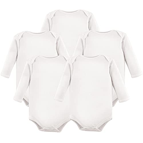 Image of Luvable Friends Baby Unisex Long Sleeve Bodysuits, 5-Pack