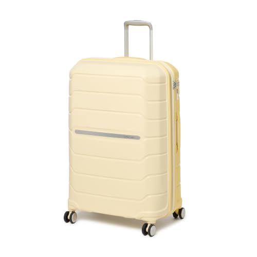 Samsonite Freeform Large Checked Luggage with Dual 360 Spinner Wheels - TSA Lock Airline-Approved - Lightweight Durable Polypropylene Expandable Hardshell - Electric Yellow