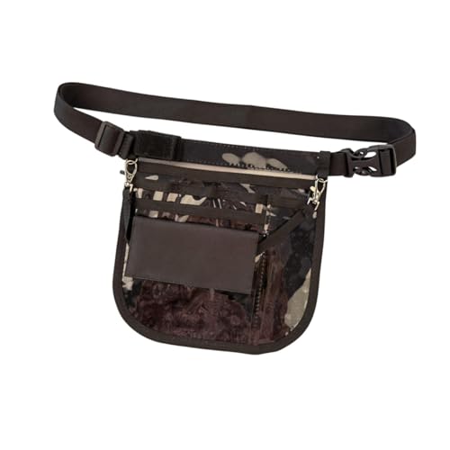 perfeclan Riñonera de enfermera para mujer, delantal profesional, riñonera con soporte para cinta, Negro