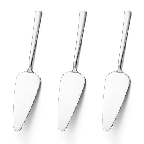 Herogo Tortenheber aus Edelstahl, 3 Stück Tortenschaufel Kuchenheber mit gezackten Kanten zum Servieren von Torten und Kuchen, Ideal für Paries,...