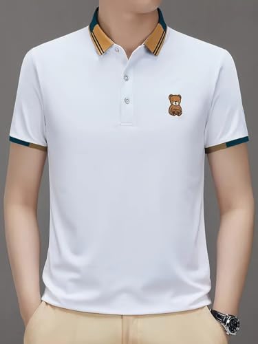 Image of TAGAS Mens Polo T-Shirt || Men's Color Block Polo Tshirt | Short Sleeve Casual Pullover with Collar |Casual Wear for Men | Mens Regular FIT T-Shirts
