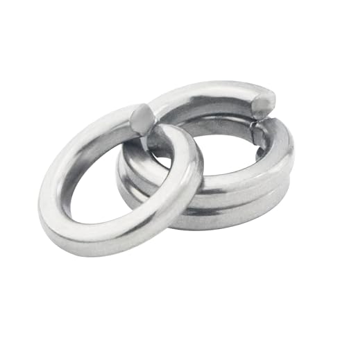 HANLATO 150Pcs M5 Split Lock Washer 304 Stainless Steel Spring Lock Washer for Screws and Bolts Nuts washers